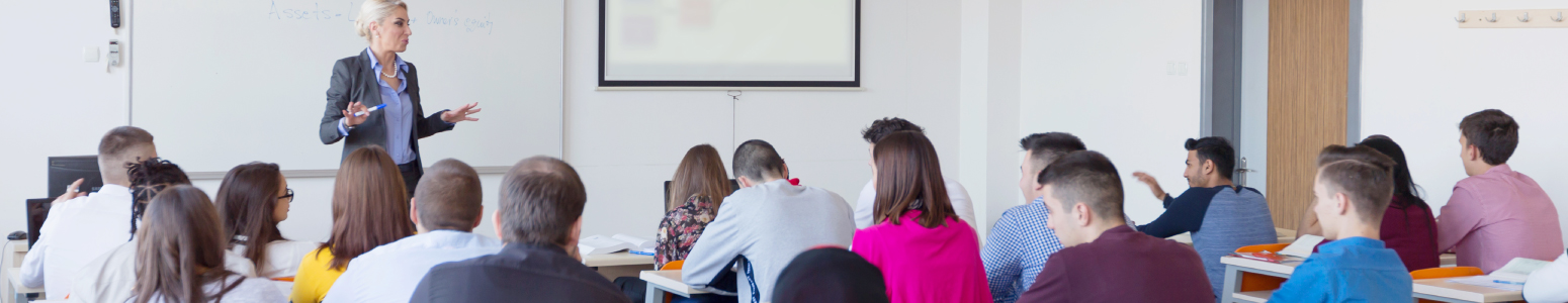 Adults and students receiving training