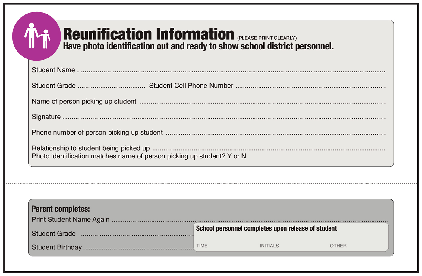 reunification card